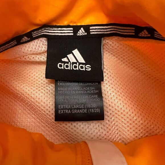 Adidas‎ Tennessee Volunteers Jacket Youth XL 18/20 Orange Full Zip Windbreaker - Picture 12 of 16